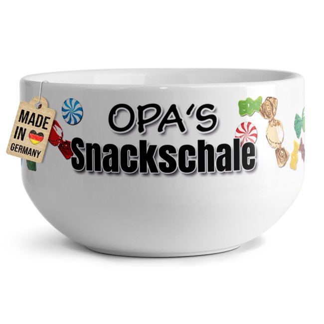 Tassendruck Müslischüssel - Opas Snackschale süß - 500 ml Große Rabatte