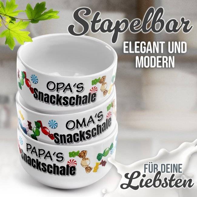 Tassendruck Müslischüssel - Opas Snackschale süß - 500 ml Große Rabatte