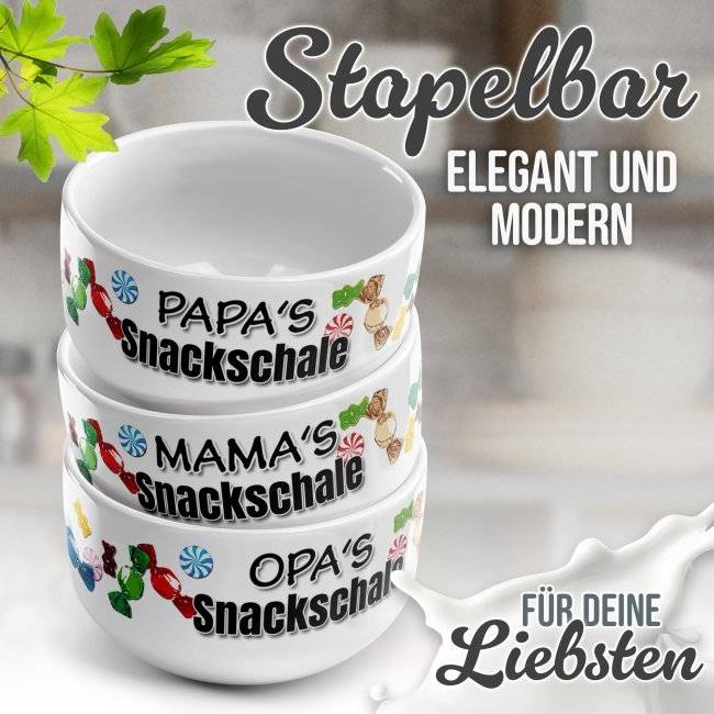 Tassendruck Müslischüssel - Papas Snackschale süß - 500 ml Bestseller