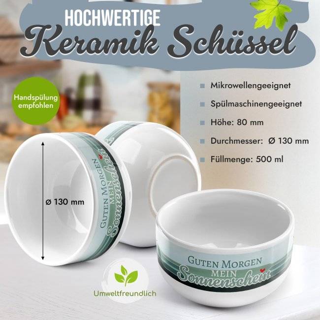 Tassendruck Müslischüssel - Guten Morgen Sonnenschein Bis zu 50% Rabatt
