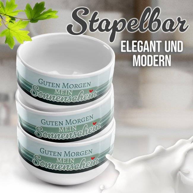 Tassendruck Müslischüssel - Guten Morgen Sonnenschein Bis zu 50% Rabatt