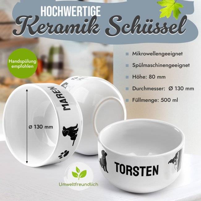 Tassendruck Müslischüssel - Hund Guten Morgääähn - mit Name - 500 ml Bis zu 60% Rabatt