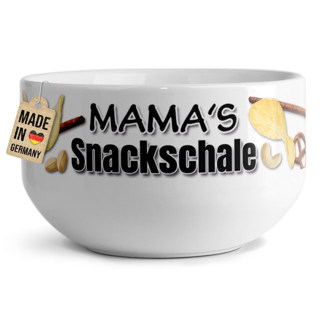 Tassendruck Müslischüssel - Mamas Snackschale salzig - 500 ml Nur für heute