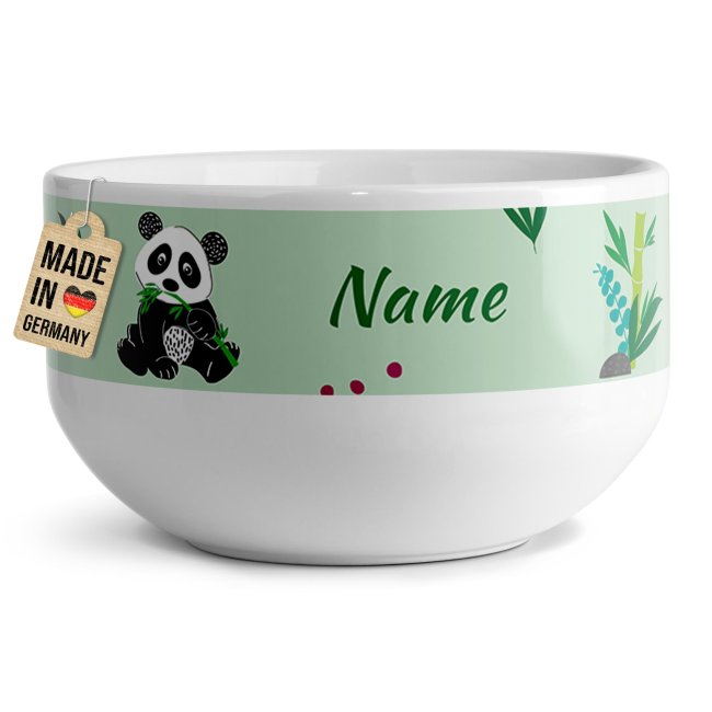 Tassendruck Kinder-Müslischüssel - Panda - mit Name - 500 ml