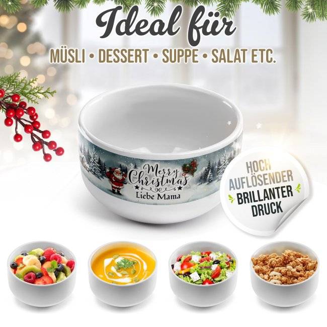 Tassendruck Müslischlüssel - Weihnachten Oldschool - mit Name - 500 ml Fabrikladen