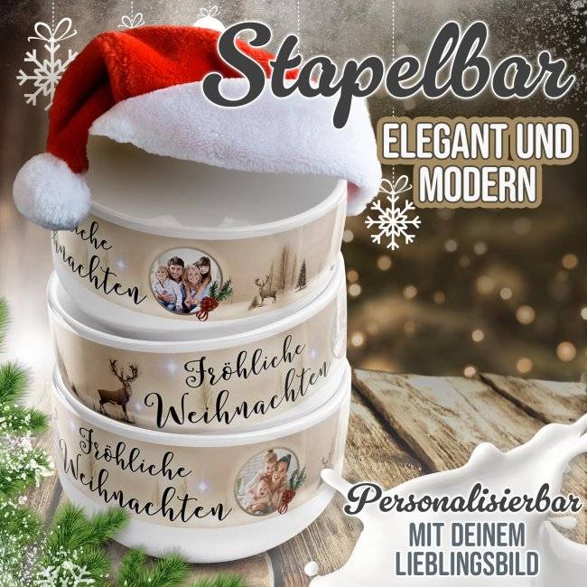 Tassendruck Müslischlüssel - Weihnachten Sepia - mit Foto - 500 ml Begrenzt auf 3 Tage
