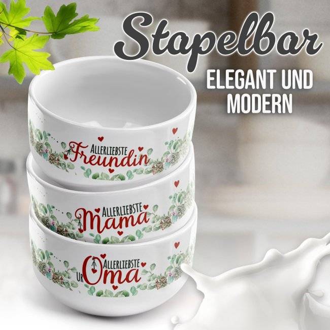 Tassendruck Müslischüssel - Allerliebste Freundin - 500 ml Speichern exportieren