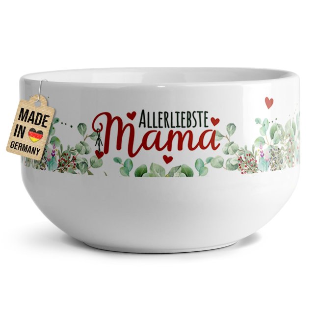 Tassendruck Müslischüssel - Allerliebste Mama - 500 ml Black Friday Preise