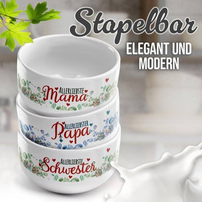Tassendruck Müslischüssel - Allerliebste Mama - 500 ml Black Friday Preise