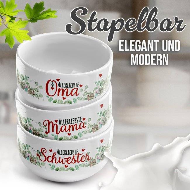 Tassendruck Müslischüssel - Allerliebste Mama - 500 ml Im Verkauf