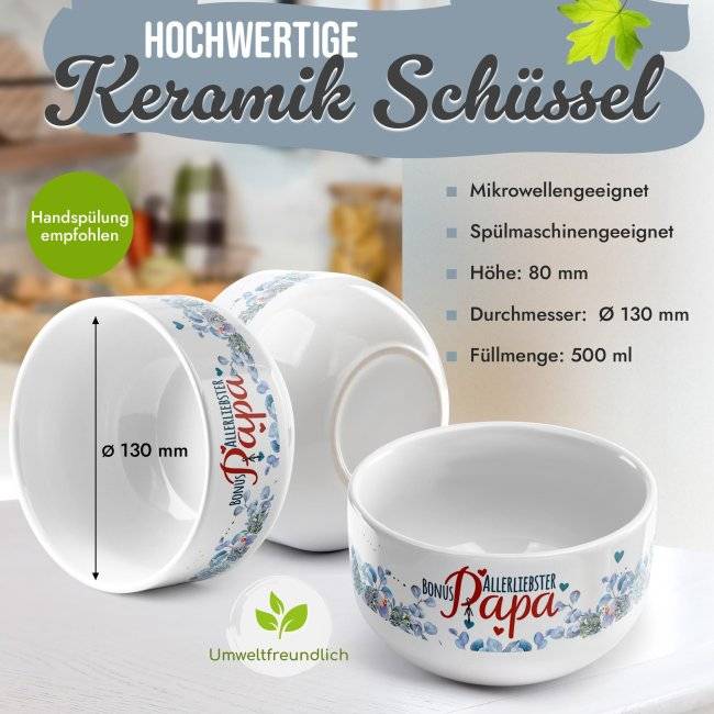 Tassendruck Müslischüssel - Allerliebster Bonuspapa - 500 ml Online
