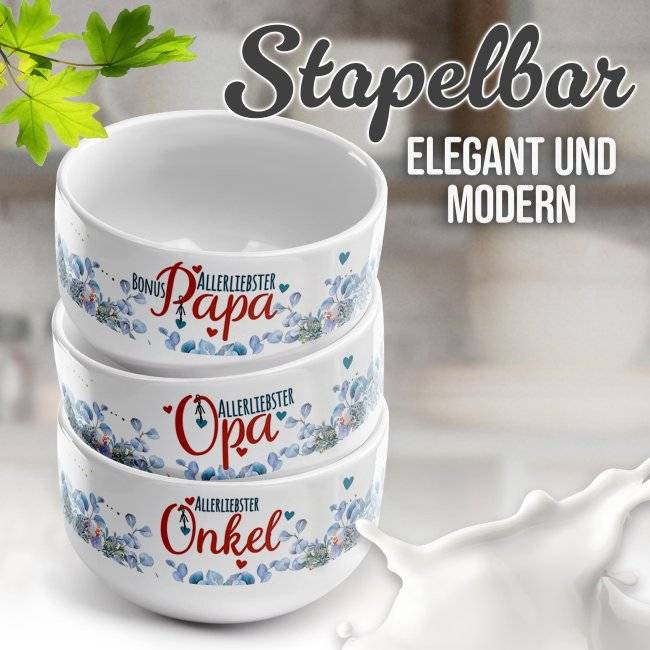 Tassendruck Müslischüssel - Allerliebster Bonuspapa - 500 ml Online