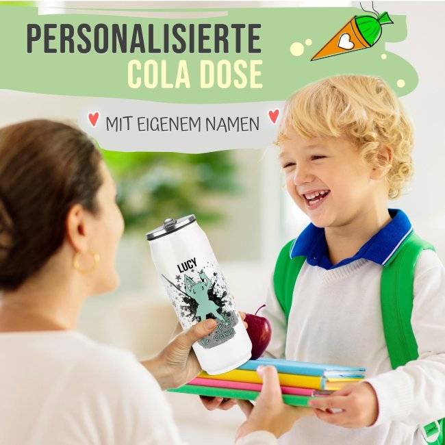 Tassendruck Cola-Dose - Rockt die Schule Mädchen - mit Name - Weiß 420 ml Flash Sale