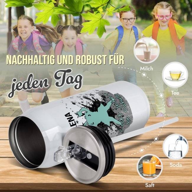 Tassendruck Cola-Dose - Rockt die Schule Mädchen - mit Name - Weiß 420 ml Flash Sale